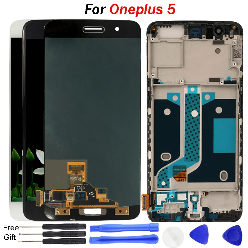 Оригинальный AMOLED ЖК-дисплей для Oneplus 5 A5000 кодирующий преобразователь сенсорного