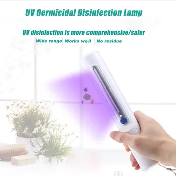 

Home Travel Handheld sterilization Lamp 3W Portable UV Disinfection Light ultraviolet Disinfection Germicidal Lamp #35