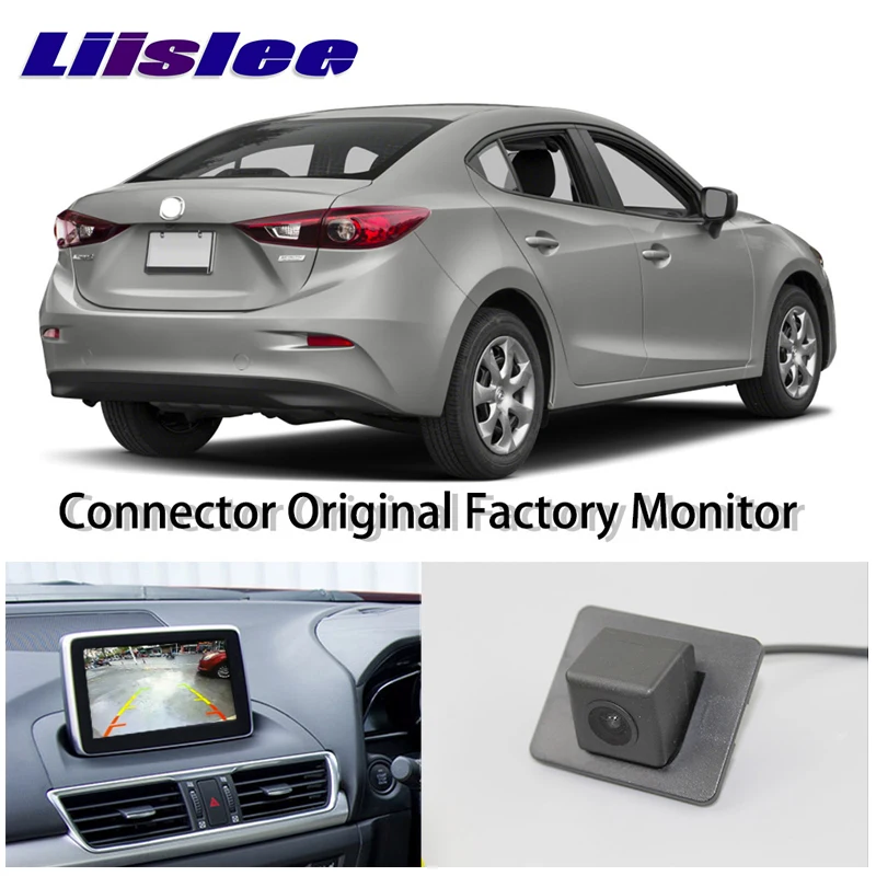 LiisLee Высококачественная задняя камера заднего вида для Mazda 3 Mazda3 Axela BM 2013 ~ 2018