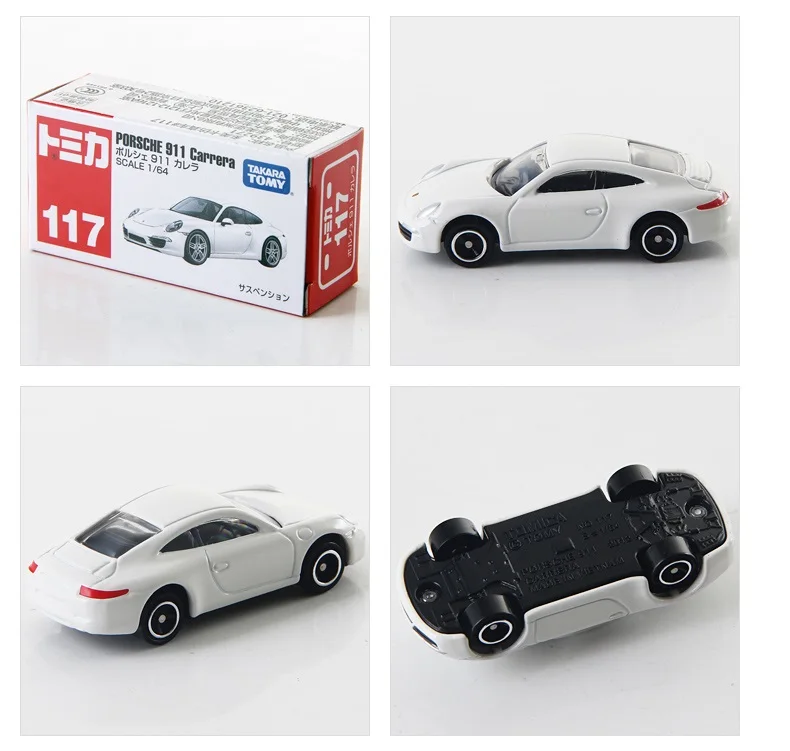 TAKARA TOMY 1: 64 Porsche 911 Carreraa белый#117 литая модель автомобиля Игрушечная машина игрушки для мальчиков