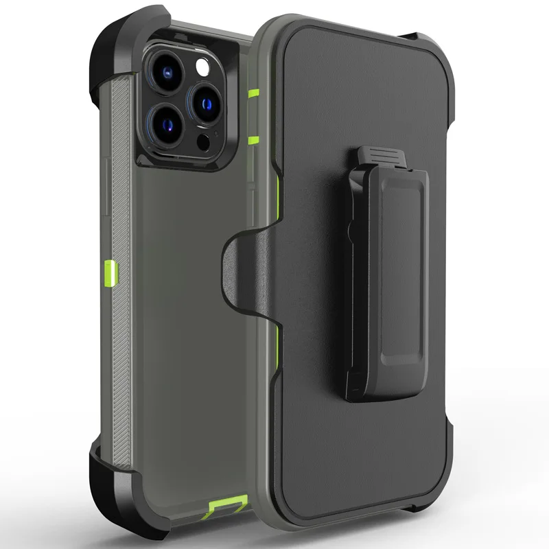 Heavy Duty Shockproof Armor Phone Case with Belt Clip
