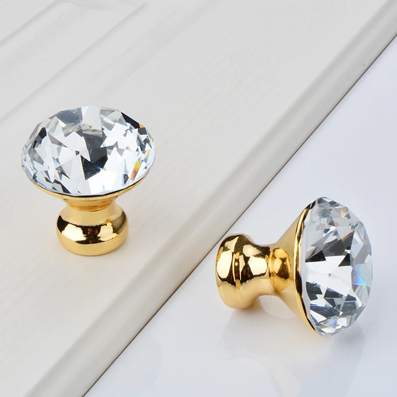 Алмазный прозрачный хрустальный дверной выдвижной ящик мебельный аксессуар