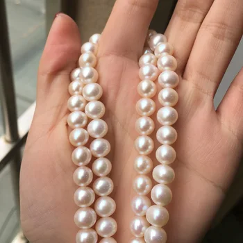 

Women's pearl necklace size 8-9mm in good quality for DIY jewelry accessaries loose pearls