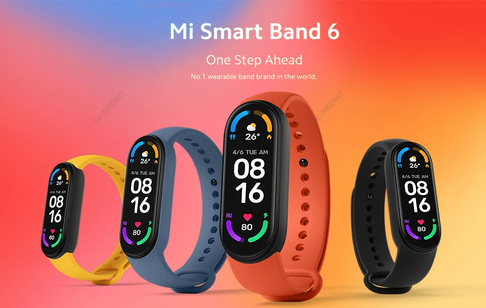 Xiaomi Mi Smart Band 6 40% Larger 1.56'' AMOLED Touch Screen,  Sleep Breathing Tracking, 5ATM Water Resistant, 14 Days Battery Life, 30  Sports Mode, Fitness, Steps, Sleep, Heart Rate Monitor : Sports & Outdoors