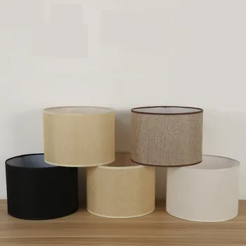 

Table Lamp Cover Accessories E27 Cylindrical Linen Lampshade Bedside Lamp Wall Lamp Floor Lamp Cover Cloth Art Free Delivery