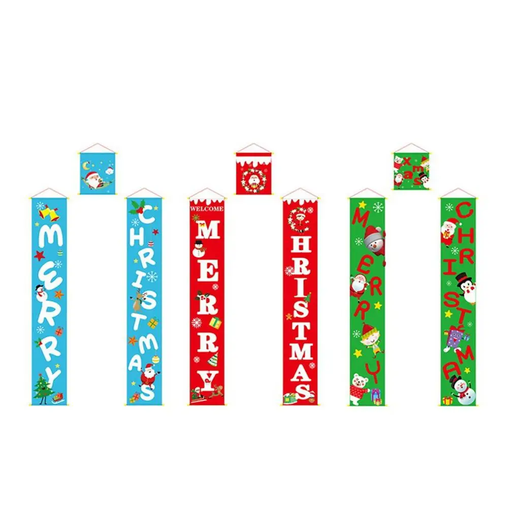 Christmas Day Decorations Hanging Flag Three-piece Curtain Banner Mall Store Christmas Couplet Christmas Banner Christmas Day Decorations Hanging Flag Three-piece Curtain Banner Mall Store Christmas Couplet Christmas Banner