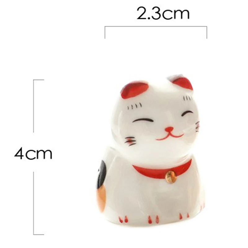 1 шт. Lucky Cat держатель для палочек японские керамические палочки для еды Уход Керамическая фигура «Счастливая Кошечка» домашний отель 7 форм