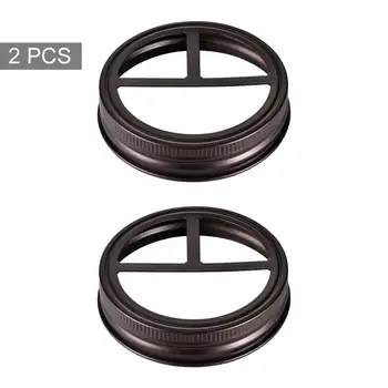 

2PCS Jar Lids Wide Mouth Canning Lids Cover For Toothbrush Toothpaste Mason Jar Hollow Lid Toothbrush Toothpaste Lid