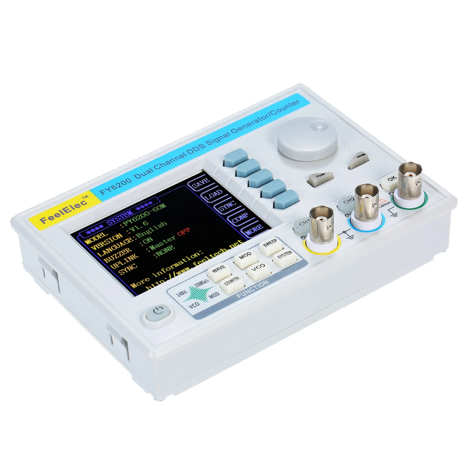FeelElec генератор сигналов 3," lcd цифровой DDS двухканальный генератор сигналов импульсный источник Высокоточный генератор сигналов