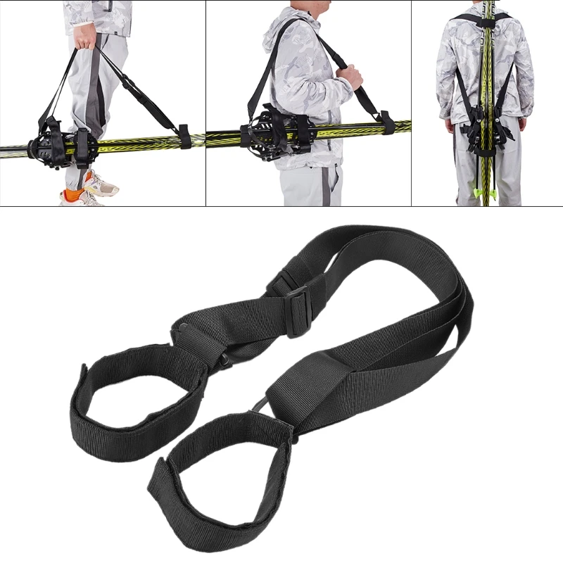Ski Tote Skis and Poles Backpack Carrier Ski and Poles Carry Sling Strap Ski Shoulder Strap 4