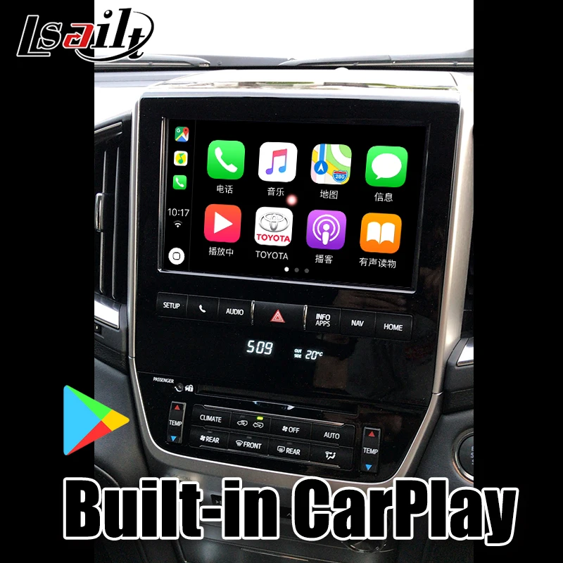 Lsailt Android 7,1 автомобильный интерфейс gps навигационная система со встроенной IOS/Android CarPlay для Land Cruiser- LC200