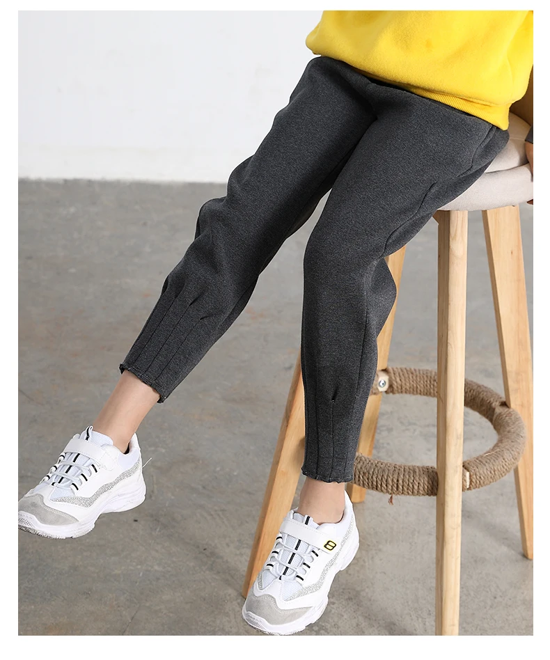 Plus Velvet Girls Carrot Pants Autumn And Winter New Spring And Autumn Fashion Casual Pants Children Boys Girls Sport Pants