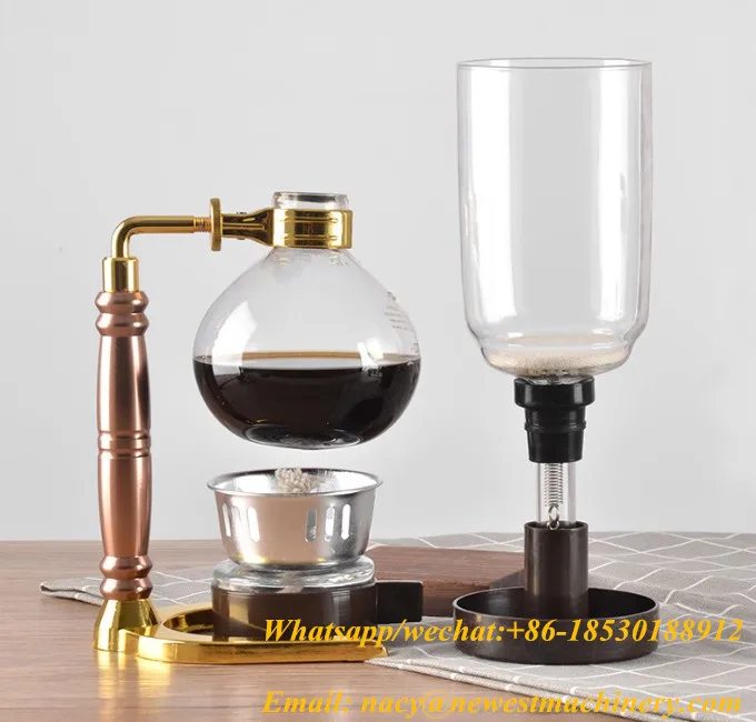 Syphon горшок термостойкая стеклянная кофеварка с сифоном Сделано в Китае вакуумный Сифон горшок кухонные инструменты 3 чашки сифон для кофе