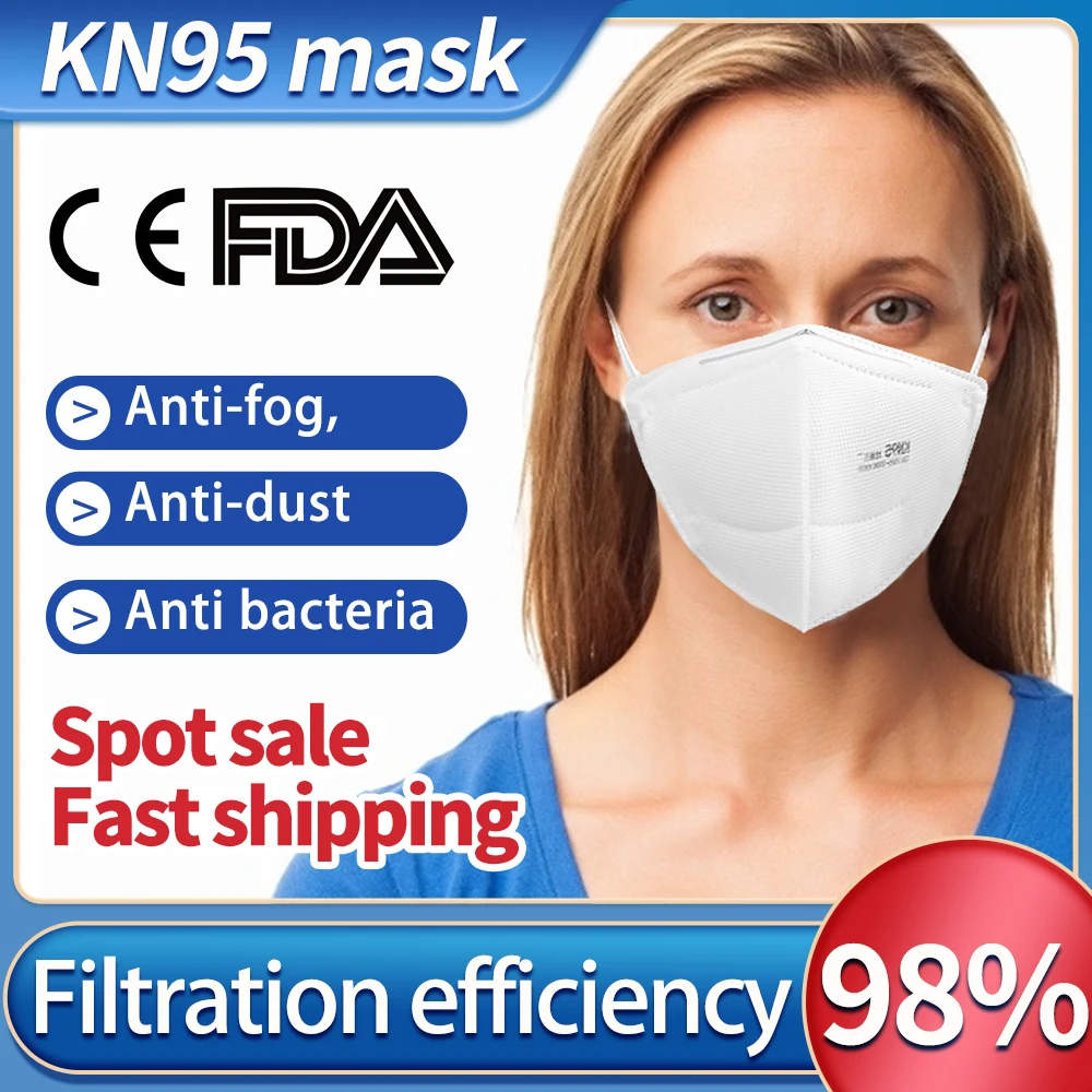 

1000pcs Face Mask Non-woven 95% Filtration Anti Dust 4-Layer Mask Respirator Safety Protective Mask Anti PM2.5