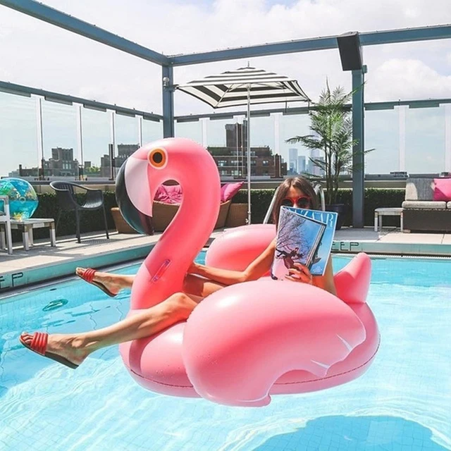 150cm Large Summer Swimming Pool Inflatable Giant Pink Flamingo Laps Floating Bath Water Toys Pool Fun Raft Water On Party Toys 5