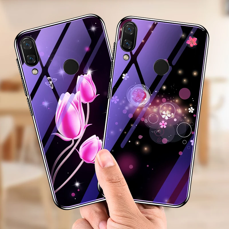 

Tempered Glass Phone Case For Huawei Honor 8C Case Soft Edge Bkac Cover For Huawei Honor 8C BKK-L21 Cover
