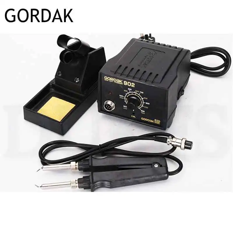 A Оригинальная паяльная станция GORDAK 902 с постоянной температурой, двойной Железный зажим, электрический нагревательный зажим, пинцет, инструменты для распайки - Цвет: A