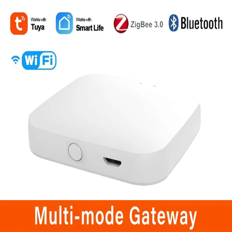 

Tuya Multi-mode Smart Gateway ZigBee 3.0 Bluetooth-compatible Mesh Hub Work With Tuya Smart App Voice Control Via Alexa Google