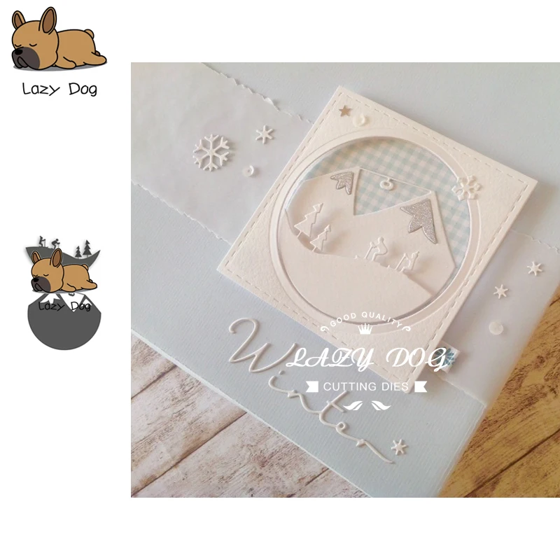 

Snow Mountain Skiing Metal Cutting Dies Scrapbooking Stencil Decorative Craft Embossing Die Cuts Card Making New Dies For 2019