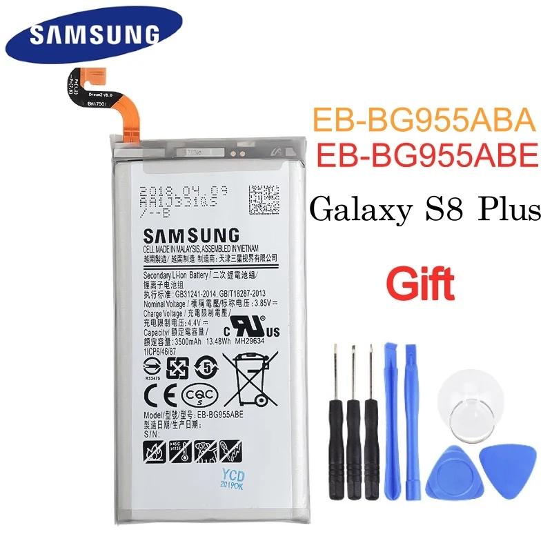 Оригинальная Аккумуляторная батарея для Samsung Galaxy S8 plus EB BG955ABA G9550 S8Plus BG955ABE G955 3500 мАч