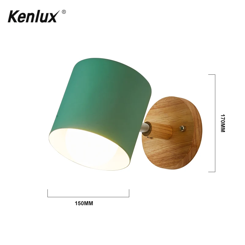 Деревянный простой креативный настенный светильник Led прикроватная тумбочка для