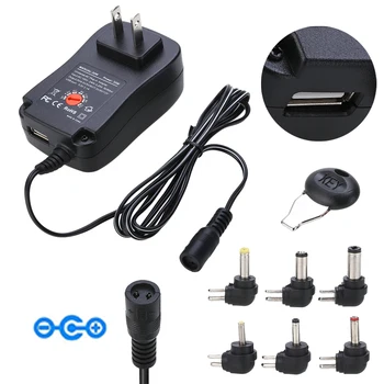 

1pcs AC to DC Various Specification Adjustable Multifunciton Voltage Power Supply Electrical Charge Plug Adapter