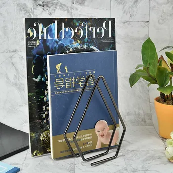 

Conical File Storage Book Shelf Bookbends Desktop Nordic Wrought Iron File Holder Desk Storage Book Stand Organizer