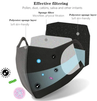 

10pcs Cotton PM2.5 adult mask, dust and bacteria proof