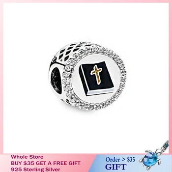 

The Second Summer New DIY Bible Beads Charm fit Original Pandora Bracelets 100% 925 Sterling Silver DIY Birthday Blue Gift BTF