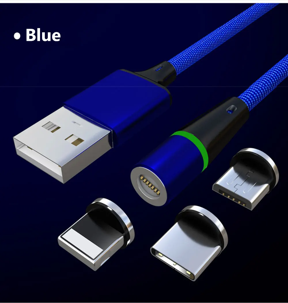 Тегеран 2 м Магнитный Micro USB кабель для samsung S9 huawei usb type C Быстрая зарядка для iPhone XS X Max 8Plus магнитные телефонные кабели
