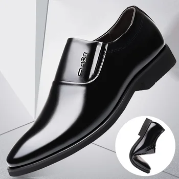 

Slip-on Men Formal Shoes Business Formal Faux Leather Men'S Dress Shoes Elegant Suit Office Warm Loafers Plus Size 47 48 shose