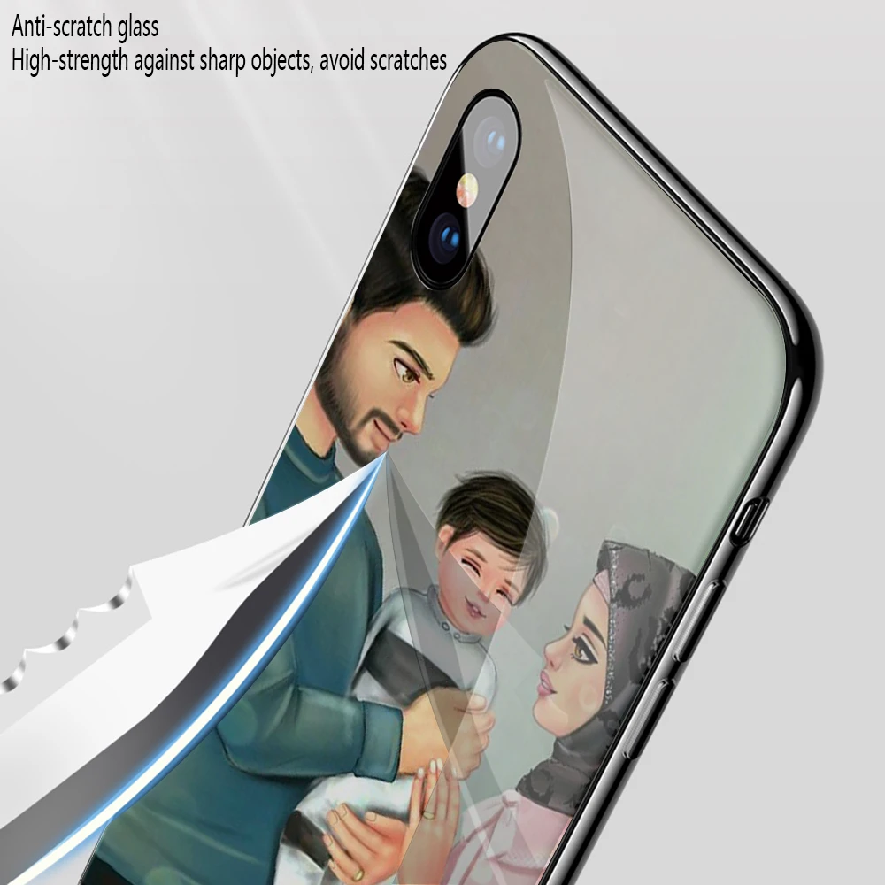 WEBBEDEPP мама папа ребенок семья закаленное стекло чехол для Samsung Galaxy S8 S9 S10 Plus S7 Edge Note 8 9 A10 A20 A50 A70 крышка