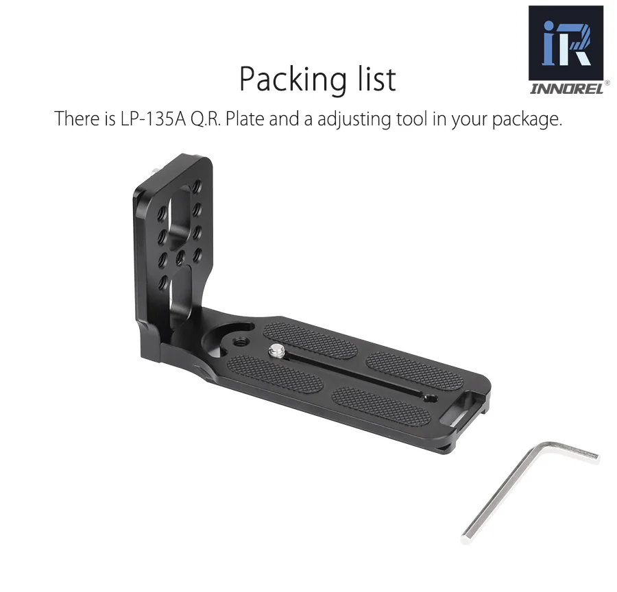 LP-135A Professional L-Type Quick Release Plate Fast Charging Vertical Holder Ha