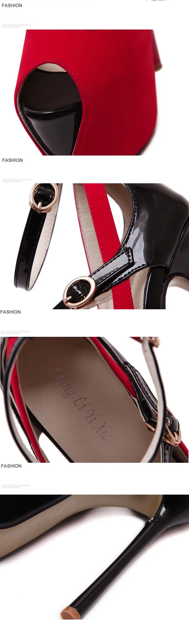HOKSVZY Western Style Fashion Waterproof Platform High Heels Fine Heel Pinned Fish Mouth Shoes High Heels Single Shoes JXQ
