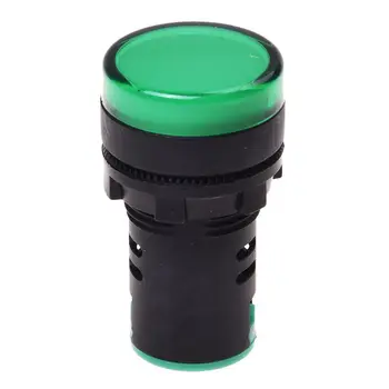 

Panel Mount Green Pilot Light Signal Indicator Lamp AC DC 24V