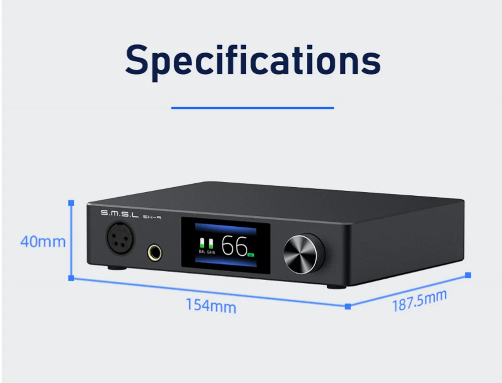 SMSL SH-9 Headphone Amplifier THX AAA Technology
