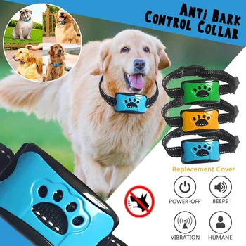 

Waterproof Pet Dog Anti Bark Collar Control Train Rechargeable Stop Barking Pet Dog Waterproof Ultrasonic Training Collars