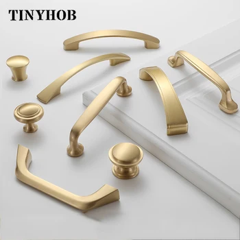 

Various styles/Solid brass Cabinet Handles Kitchen Cupboard Door Pulls Drawer Knobs European Gold Furniture Handle Hardware