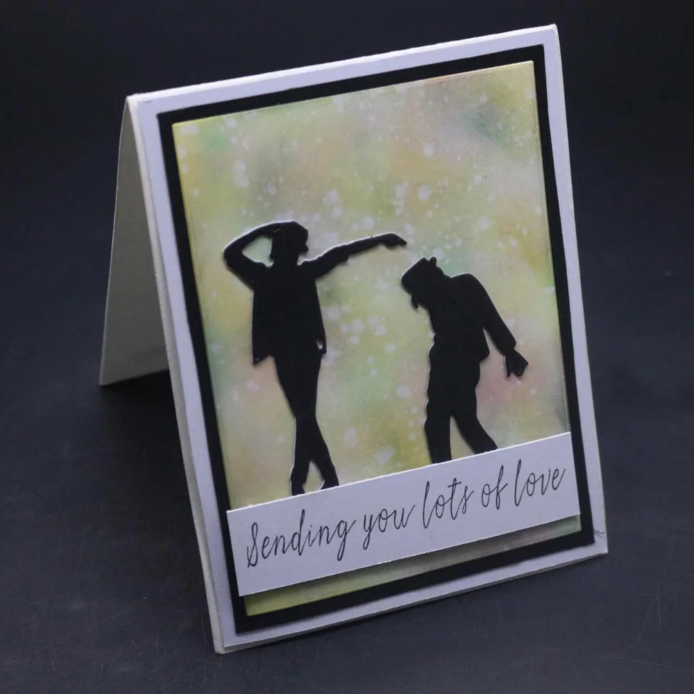 People Dancing Metal Cutting Dies Dancer Frame Decoration Troqueladora Stencil Scrapbooking New Craft Stamps And Dies