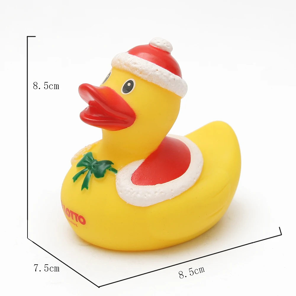 1 шт., Рождественская утка, шляпа с бантом, рога в форме лося, резиновая утка, детская игрушка для купания, детская комната, автомобиль, вечерние, новогодний декор, аксессуары