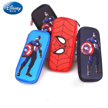 

Captain America Spiderman Cartoon large capacity Pencil case Multifunctional stationery Iron Man school supplies Disney boy gift