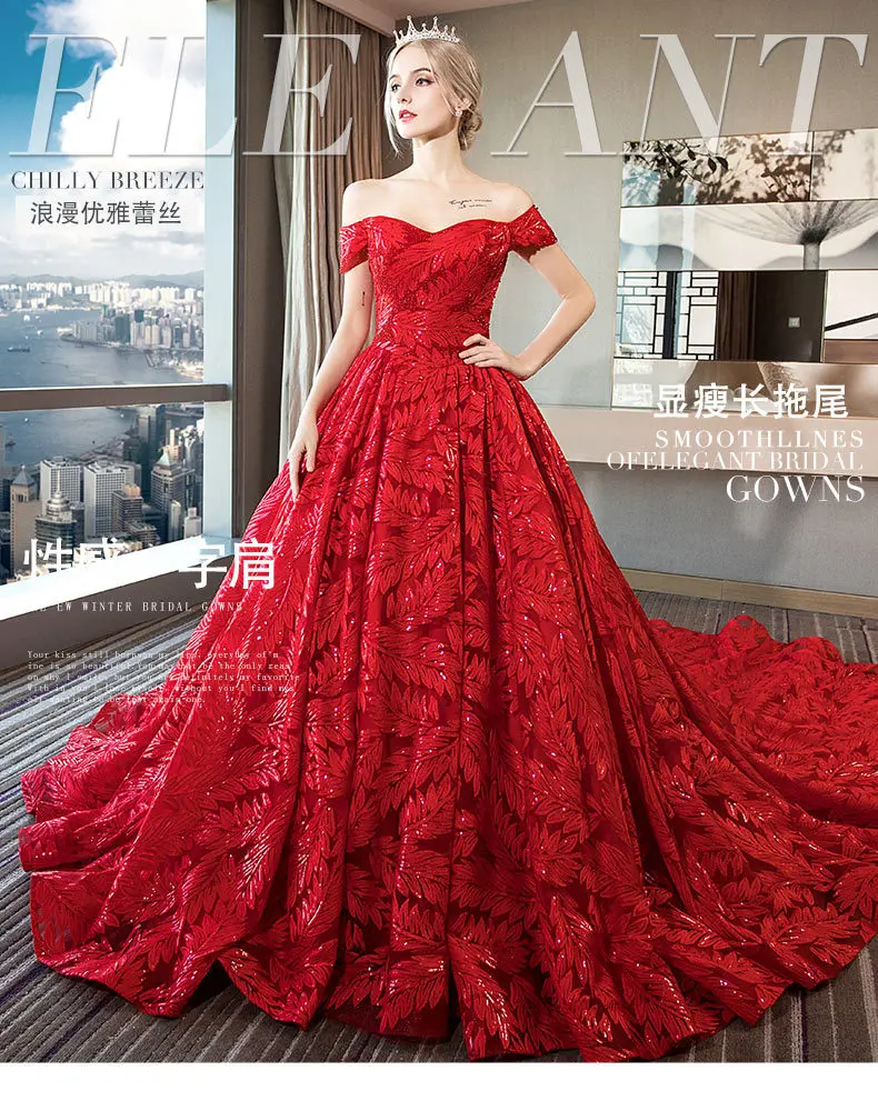 Elegant Off-shoulder Bohemian Noble clothing Custom Made Soft Tulle Lace Bridal Gown Vestidos Plus size Holiday clothing