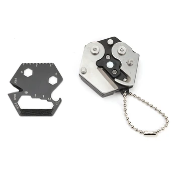 

EDC Multi-tool Mini Multifunctional Portable Folding Stainless Steel Screwdriver Bit Rope Cutter Bottle Opener Ruler Outdoor Rep