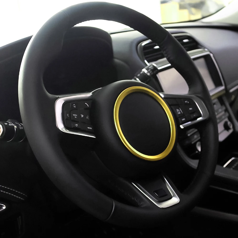Золотистая металлическая наклейка на рулевое колесо чехол для Jaguar F-TYPE XF XE