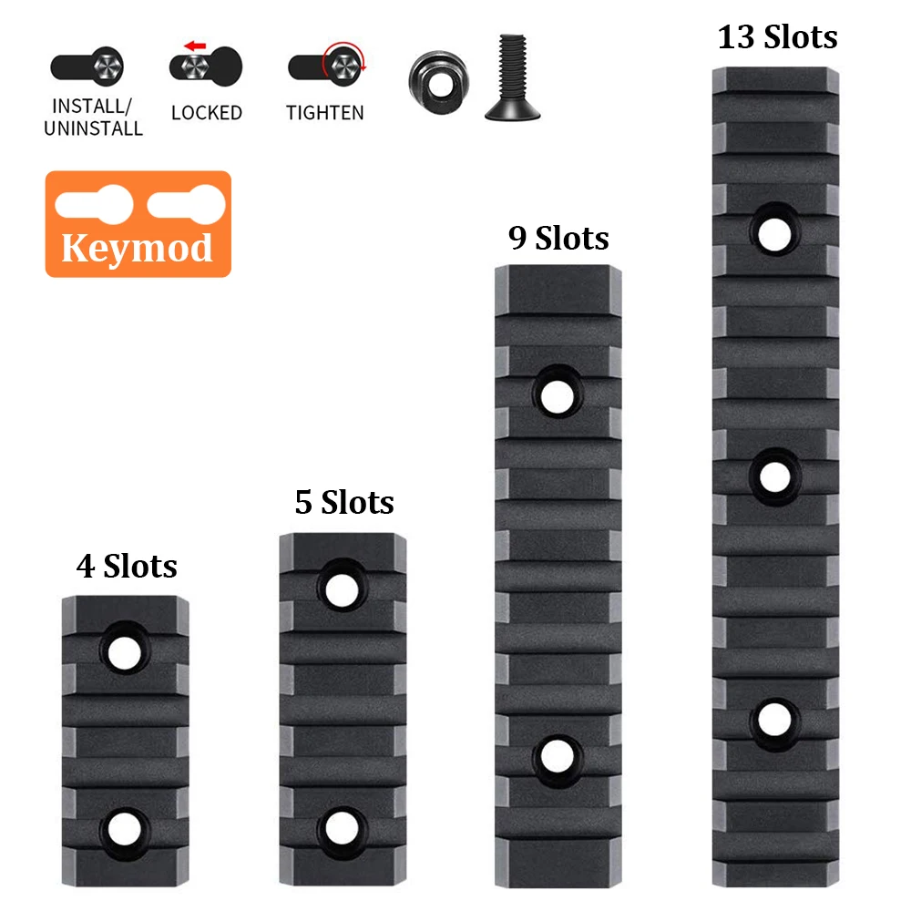 Тактический 4/5/9/13 слотов для карт 21 мм Keymod Пикатинни для Keymod Handguard AR15 прицел крепление Базовая направляющая аксессуары для охотничьего ружья