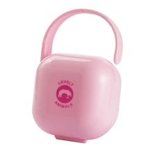 2PCS Non Toxic For Baby Washable Square Odorless Storage Keep Clean Pacifier Box Dustproof Easy Use Soother With Handle Portable