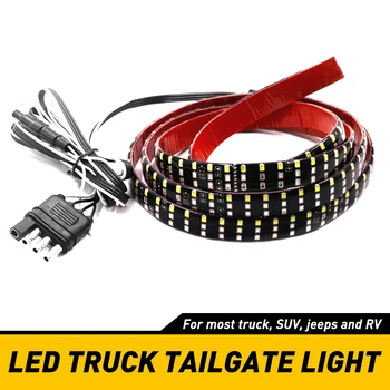 

60" Truck Tailgate LED Strip Light Bar Triple Row 5-Function With Reverse Brake Turn Signal For Jeep Pickup SUV Dodge Ranger GMC