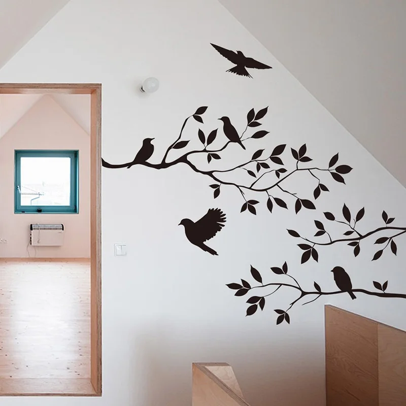 Tree & Bird Removable Wall Sticker Vinyl Art Home Room Decor Decal Mural DIY