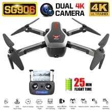 Дрон SG906 gps 4K HD 5G wifi FPV широкоугольный оптический поток бесщеточный Радиоуправляемый квадрокоптер вертолет с высоким режимом удержания Дрон с камерой