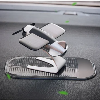 

1PC Car Solar Energy Car Airplane Shape Air Purifier Aluminum Alloy Decoration Air Fresheners Perfume Diffuser освежитель в маши